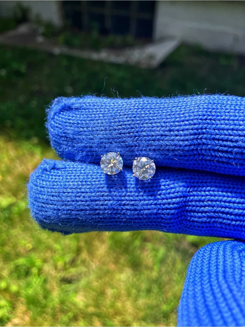 Brand New 925 Sterling Silver Moissanite Earrings